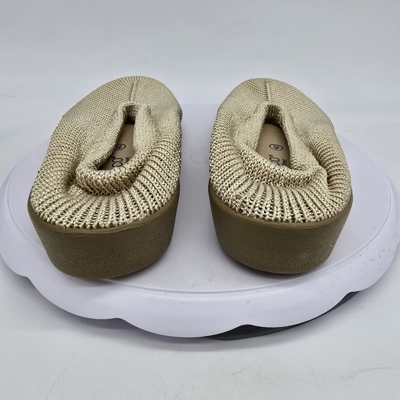 Arcopedico Shoe Women's 9 / 40 Elio Parodi Biege Knit Mesh Comfort Flats Vegan - Picture 5 of 9